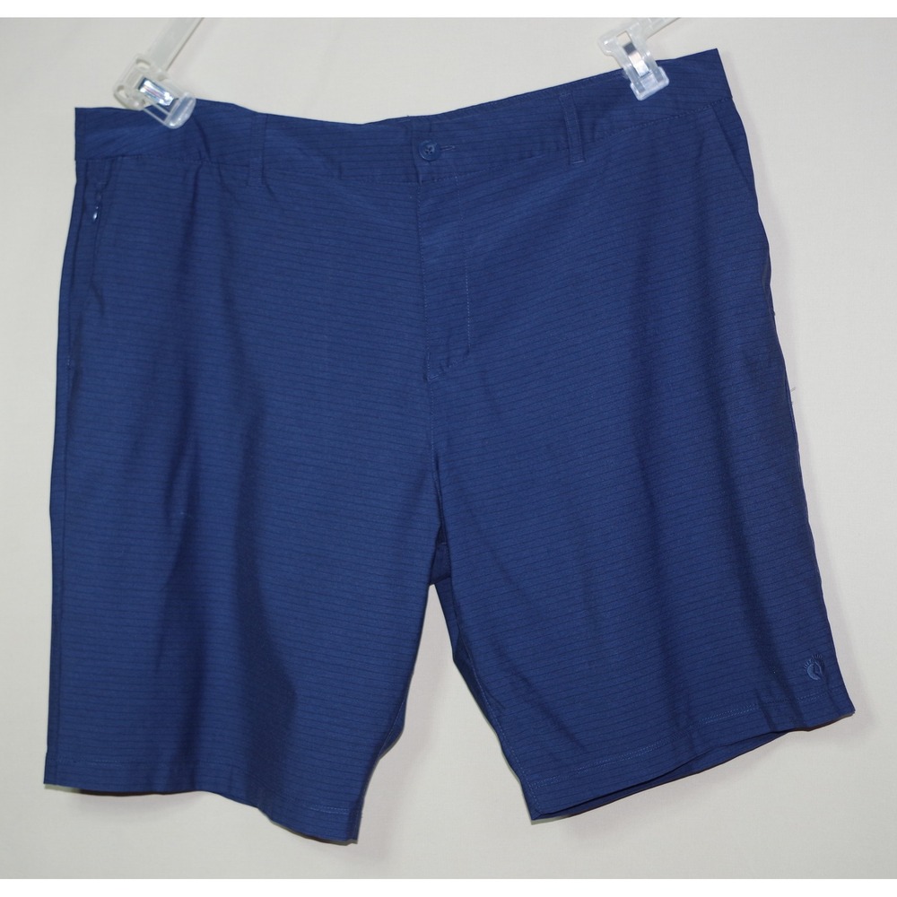 Hang Ten Men's Size 40 Hybrid Shorts Navy Blue Striped Performance Stretch